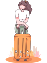 پیش‌نمایش فایل girl-standing-near-suitcase-4922800 از پک سفر و تعطیلات