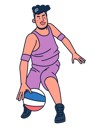 پیش‌نمایش فایل basketball-player-dribbling-with-ball-4964040 از پک کاراکترهای ورزشی