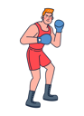 پیش‌نمایش فایل boxer-4964017 از پک کاراکترهای ورزشی