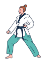 پیش‌نمایش فایل female-karate-player-4964052 از پک کاراکترهای ورزشی