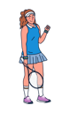 پیش‌نمایش فایل female-tennis-player-4964063 از پک کاراکترهای ورزشی