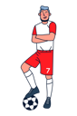 پیش‌نمایش فایل footballer-4964006 از پک کاراکترهای ورزشی