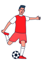 پیش‌نمایش فایل footballer-kicking-ball-4964002 از پک کاراکترهای ورزشی