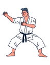 پیش‌نمایش فایل karate-player-4964048 از پک کاراکترهای ورزشی