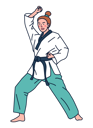 پیش‌نمایش فایل karate-player-4964053 از پک کاراکترهای ورزشی