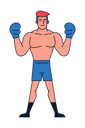 پیش‌نمایش فایل male-boxer-4964030 از پک کاراکترهای ورزشی