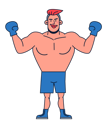پیش‌نمایش فایل male-boxer-4964056 از پک کاراکترهای ورزشی