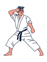 پیش‌نمایش فایل male-karate-player-4964046 از پک کاراکترهای ورزشی