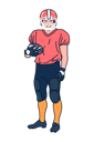 پیش‌نمایش فایل male-rugby-player-4964009 از پک کاراکترهای ورزشی