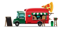 پیش‌نمایش فایل food-truck-with-pizza-menu-4975273 از پک وان غذا