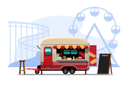 پیش‌نمایش فایل food-van-with-hotdog-4975306 از پک وان غذا
