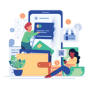 پیش‌نمایش فایل couple-paying-shopping-bill-using-card-4975517 از پک خرید آنلاین