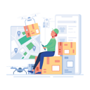 پیش‌نمایش فایل drone-delivery-service-4975519 از پک خرید آنلاین