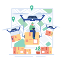پیش‌نمایش فایل drone-parcel-delivery-4975516 از پک خرید آنلاین