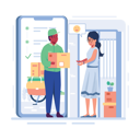 پیش‌نمایش فایل woman-happy-by-home-delivery-service-4975524 از پک خرید آنلاین