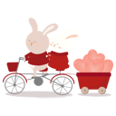 پیش‌نمایش فایل rabbit-on-bicycle-carrying-balloon-on-back-4972710 از پک عشق