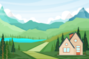 پیش‌نمایش فایل nature-landscape-scenery-of-house-and-pine-tree-4975036 از پک مناظر