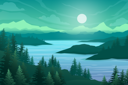پیش‌نمایش فایل nature-scene-with-river-and-hills-4975033 از پک مناظر