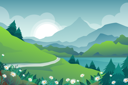 پیش‌نمایش فایل beautiful-scene-of-nature-with-sun-rising-4975858 از پک مناظر