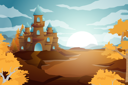 پیش‌نمایش فایل castle-rock-in-forest-landscape-4975875 از پک مناظر