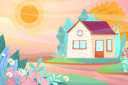 پیش‌نمایش فایل little-house-in-forest-or-garden-with-summer-landscape-of-wooden-village-4975872 از پک مناظر