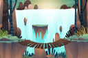 پیش‌نمایش فایل peaceful-forest-tree-and-waterfall-through-high-cliff-rocks-4975902 از پک مناظر