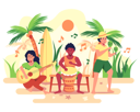 پیش‌نمایش فایل band-performing-at-beach-4975408 از پک سفر و تعطیلات