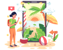 پیش‌نمایش فایل girl-doing-travel-planning-4975404 از پک سفر و تعطیلات
