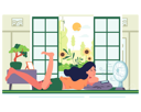 پیش‌نمایش فایل girl-lay-down-front-of-the-fan-4975397 از پک سفر و تعطیلات