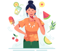 پیش‌نمایش فایل girl-thinking-about-what-to-eat-4975415 از پک سفر و تعطیلات