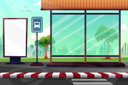 پیش‌نمایش فایل advertising-board-near-bus-stop-5015367 از پک مناظر