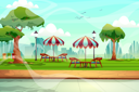 پیش‌نمایش فایل chairs-and-table-in-park-5015319 از پک مناظر