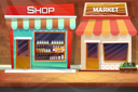 پیش‌نمایش فایل market-shop-on-street-way-5015355 از پک مناظر