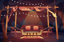 پیش‌نمایش فایل night-outdoor-scene-of-sofa-with-cushions-5015357 از پک مناظر