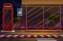 پیش‌نمایش فایل night-scene-with-telephone-booth-near-bus-stop-5015368 از پک مناظر