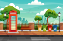 پیش‌نمایش فایل phone-booth-and-trash-on-side-street-5015332 از پک مناظر