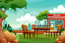 پیش‌نمایش فایل shop-near-park-5015329 از پک مناظر