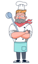 پیش‌نمایش فایل chef-holding-kitchen-tools-5015566 از پک حرفه