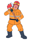 پیش‌نمایش فایل fireman-holding-axe-5015559 از پک حرفه