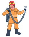 پیش‌نمایش فایل fireman-holding-water-pipe-5015560 از پک حرفه