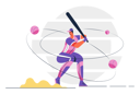 پیش‌نمایش فایل baseball-player-holding-bat-5015514 از پک ورزش و بازی‌ها