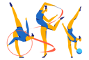 پیش‌نمایش فایل female-gymnast-performing-rhythmic-gymnastics-elements-with-ball-and-ribbon-5015484 از پک ورزش و بازی‌ها