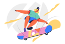 پیش‌نمایش فایل girl-skateboarding-5015494 از پک ورزش و بازی‌ها