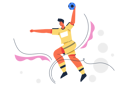 پیش‌نمایش فایل handball-player-jumping-with-the-ball-5015516 از پک ورزش و بازی‌ها
