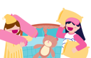 پیش‌نمایش فایل girl-doing-pillow-fight-5004767 از پک جشن و جشنواره