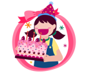 پیش‌نمایش فایل girl-holding-birthday-cake-5004759 از پک جشن و جشنواره