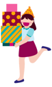 پیش‌نمایش فایل girl-holding-gifts-5004757 از پک جشن و جشنواره