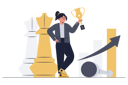 پیش‌نمایش فایل businesswoman-getting-success-by-strategy-planning-5055172 از پک فعالیت‌های تجاری