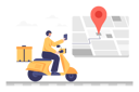 پیش‌نمایش فایل delivery-man-riding-motorcycle-searching-delivery-location-5064952 از پک فعالیت‌های تجاری