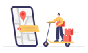 پیش‌نمایش فایل delivery-man-riding-scooter-and-searching-address-on-application-5064994 از پک فعالیت‌های تجاری